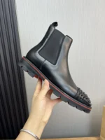 Christian Louboutin Melon Spikes Black Boots