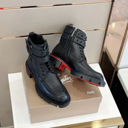 Christian Louboutin Our Flight Flat Derby Boot Black