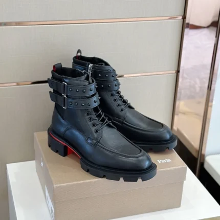 Christian Louboutin Our Flight Flat Derby Boot Black