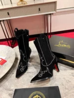 Christian Louboutin Santigag Strass Black Boot
