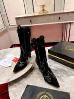 Christian Louboutin Santigag Strass Black Boot