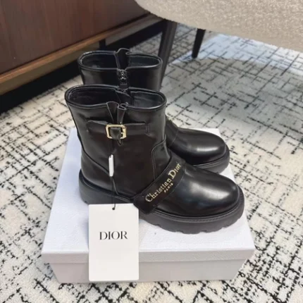 Dior D-Quest Ankle Boot Black Calfskin