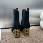 Dior Icon Heeled Ankle Boot Black Suede Goatskin