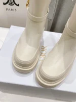Dior Women Empreinte Ankle Boot White Calfskin and Rubber