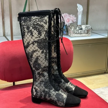 Dior Women Naughtily-d Ankle High Boot Black