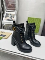 Gucci Double G Leather Boots