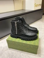 Gucci GG Ankle Leather Boots