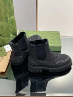 Gucci GG Canvas Ankle Boots Black