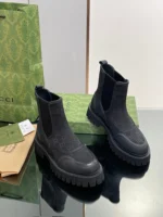 Gucci GG Canvas Ankle Boots Black