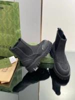 Gucci GG Canvas Ankle Boots Black