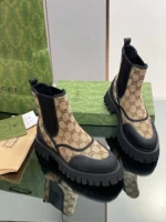 Gucci GG Canvas Ankle Boots