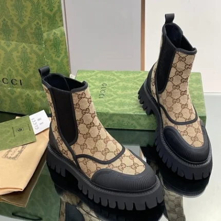 Gucci GG Canvas Ankle Boots