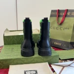 Gucci GG Supreme Ankle Boots Black Green