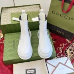 Gucci GG Supreme Ankle Boots White