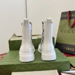 Gucci GG Supreme Ankle Boots White