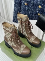 Gucci Lace-up GG Boots