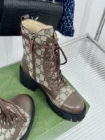 Gucci Lace-up GG Boots