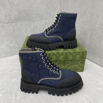 Gucci Men Maxi GG Lace-up Boot Rmwggboot3