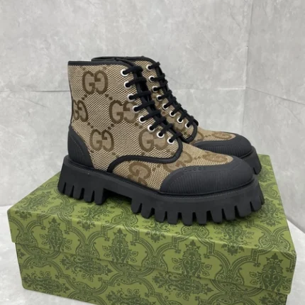 Gucci Men Maxi GG Lace-up Boot Rmwggboot4