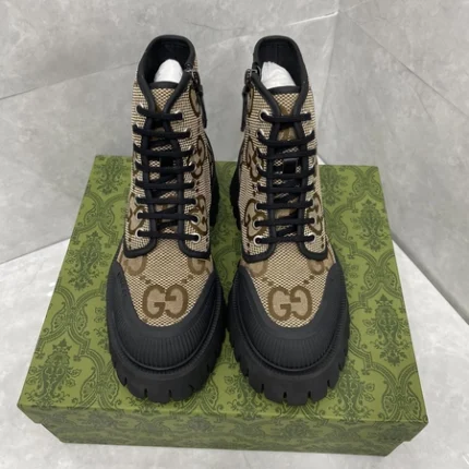 Gucci Men Maxi GG Lace-up Boot Rmwggboot4