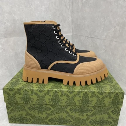 Gucci Men Maxi GG Lace-up Boot Rmwggboot5