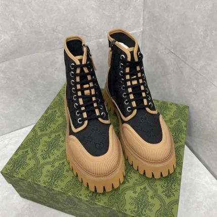 Gucci Men Maxi GG Lace-up Boot Rmwggboot5