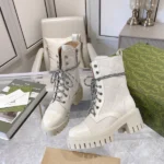 Gucci Women's GG Matelassé Lace-up Boot