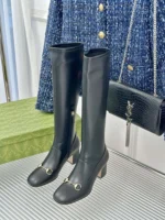Gucci Women's Horsebit Boot Black Leather