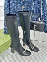 Gucci Women's Horsebit Boot Black Leather