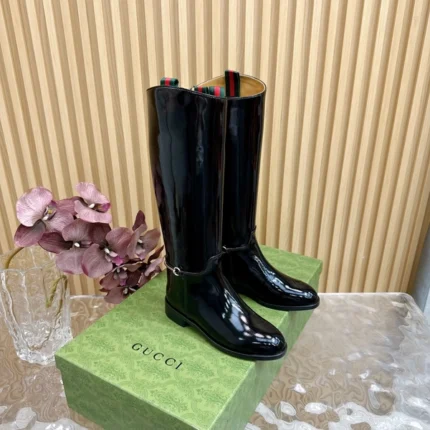 Gucci Women's Slim Horsebit Boot Black