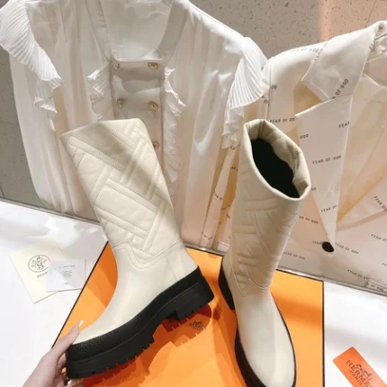 Hermes Fuji Boot White