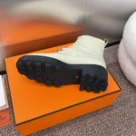 Hermes Funk Ankle Boot Beige Glaise