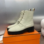 Hermes Funk Ankle Boot Beige Glaise