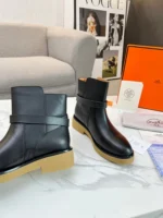 Hermes History Ankle Boot Black