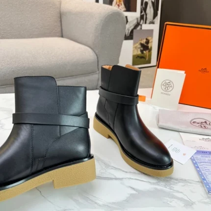 Hermes History Ankle Boot Black