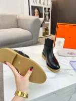 Hermes History Ankle Boot Black