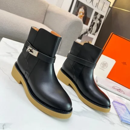 Hermes History Ankle Boot Black