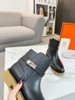 Hermes History Ankle Boot Black