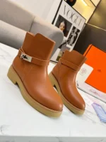 Hermes History Ankle Boot Brown