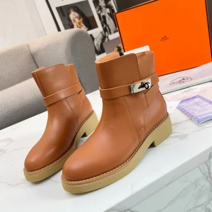 Hermes History Ankle Boot Brown