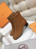 Hermes Hommage Ankle Boot Brown
