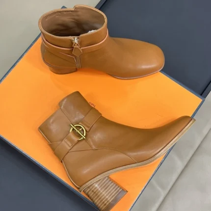 Hermes Jill 60 Ankle Boot Brown