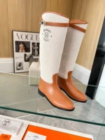 Hermes Inspired Jumping Boot In Brown