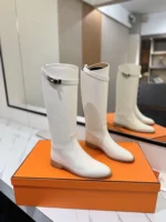 Hermes Jumping Boot White