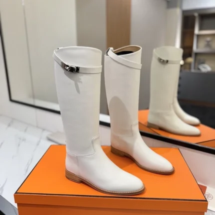 Hermes Jumping Boot White