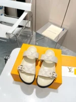Louis Vuitton Bom Dia Flat Comfort Mule Light Beige