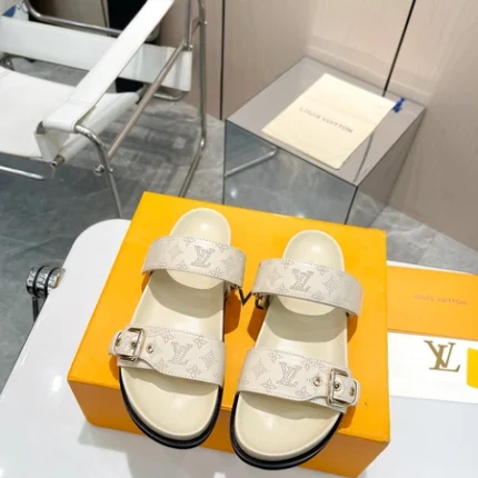 Louis Vuitton Bom Dia Flat Comfort Mule Light Beige