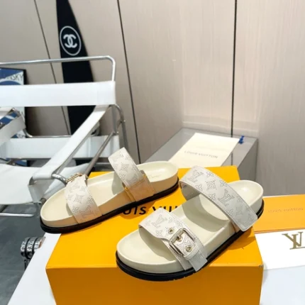 Louis Vuitton Bom Dia Flat Comfort Mule Light Beige