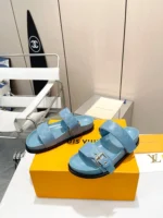 Louis Vuitton Bom Dia Flat Comfort Mule Light Blue