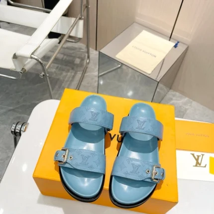 Louis Vuitton Bom Dia Flat Comfort Mule Light Blue
